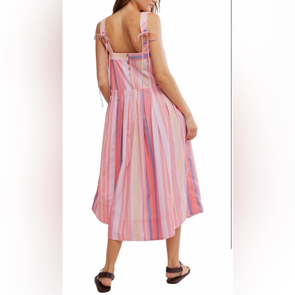 NWT $148 Free People Primavera Stripe Midi - Picture 2 of 2